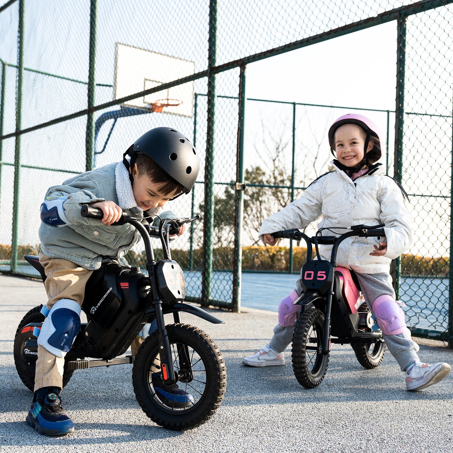 EVERCROSS PLUS Electric Dirt Bike for Kids, 150W, Adjustable Speed 8/16 km/h, Up to 10 km Range, 12-Inch Motocross for Kids 3-12